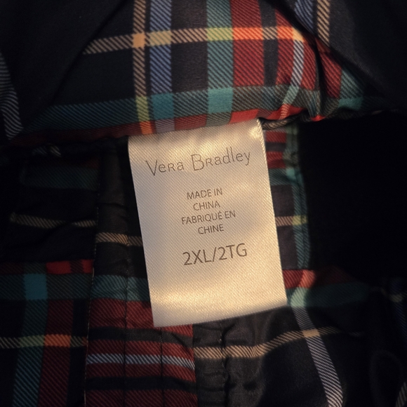 Vera Bradley Plaid Puffer Vest Christmas Winter - Picture 8 of 9